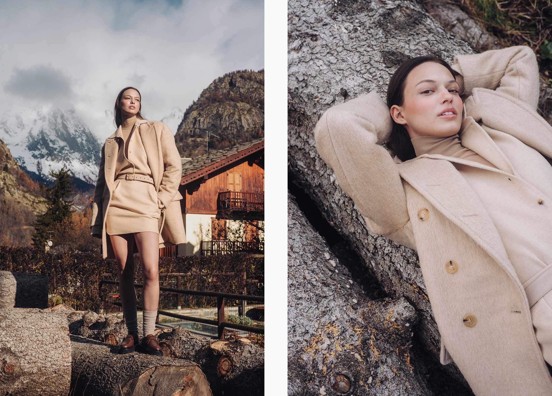 A model poses in Max Mara