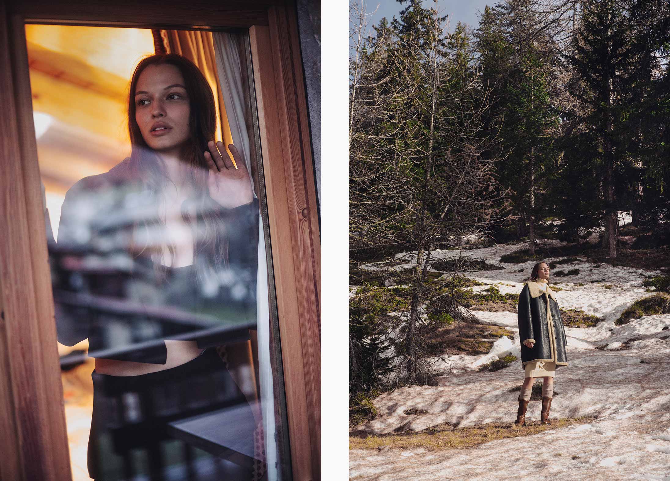 A model poses in MAX & Co., Isabel Marant and Max Mara