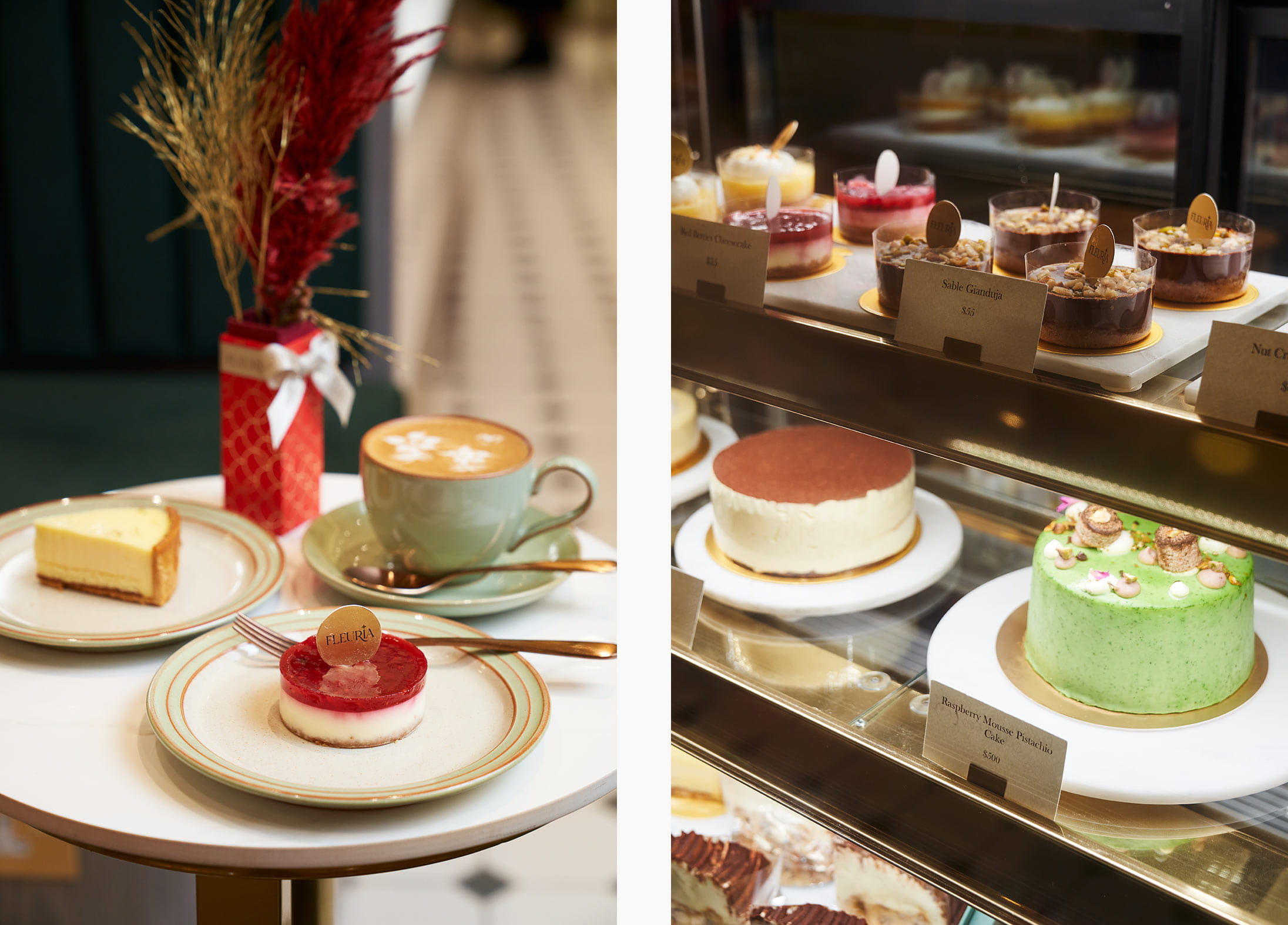 A selection of food at florist-cafe Fleuria