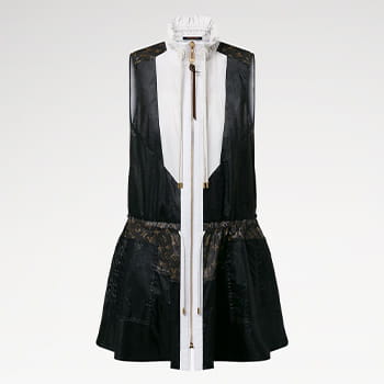 Louis Vuitton Color-Blocked Drawstring Dress