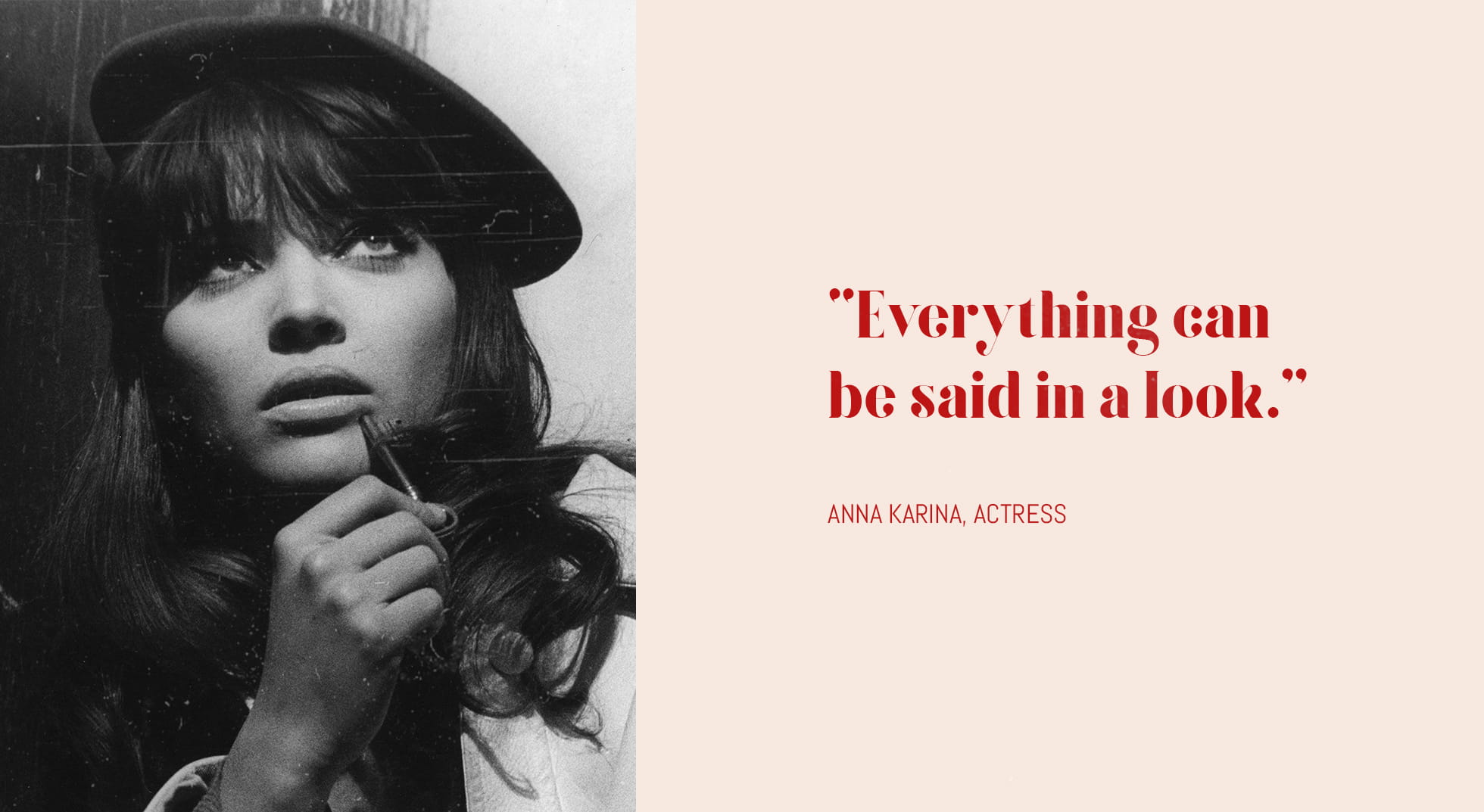 French New Wave actress Anna Karina