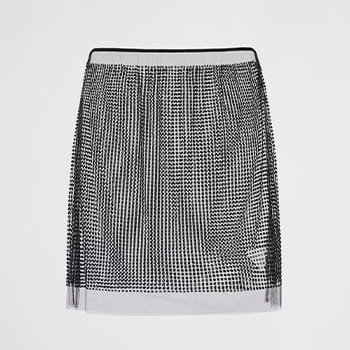 Prada Tulle Mini Skirt with Crystals 