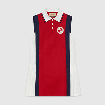 Gucci Technical Jersey Polo Dress