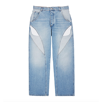 Balmain Panelled Wide-Leg Jeans