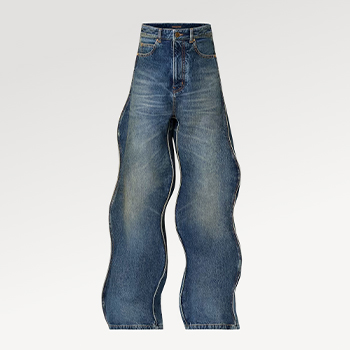 Louis Vuitton Washed Wavy Denim Pants