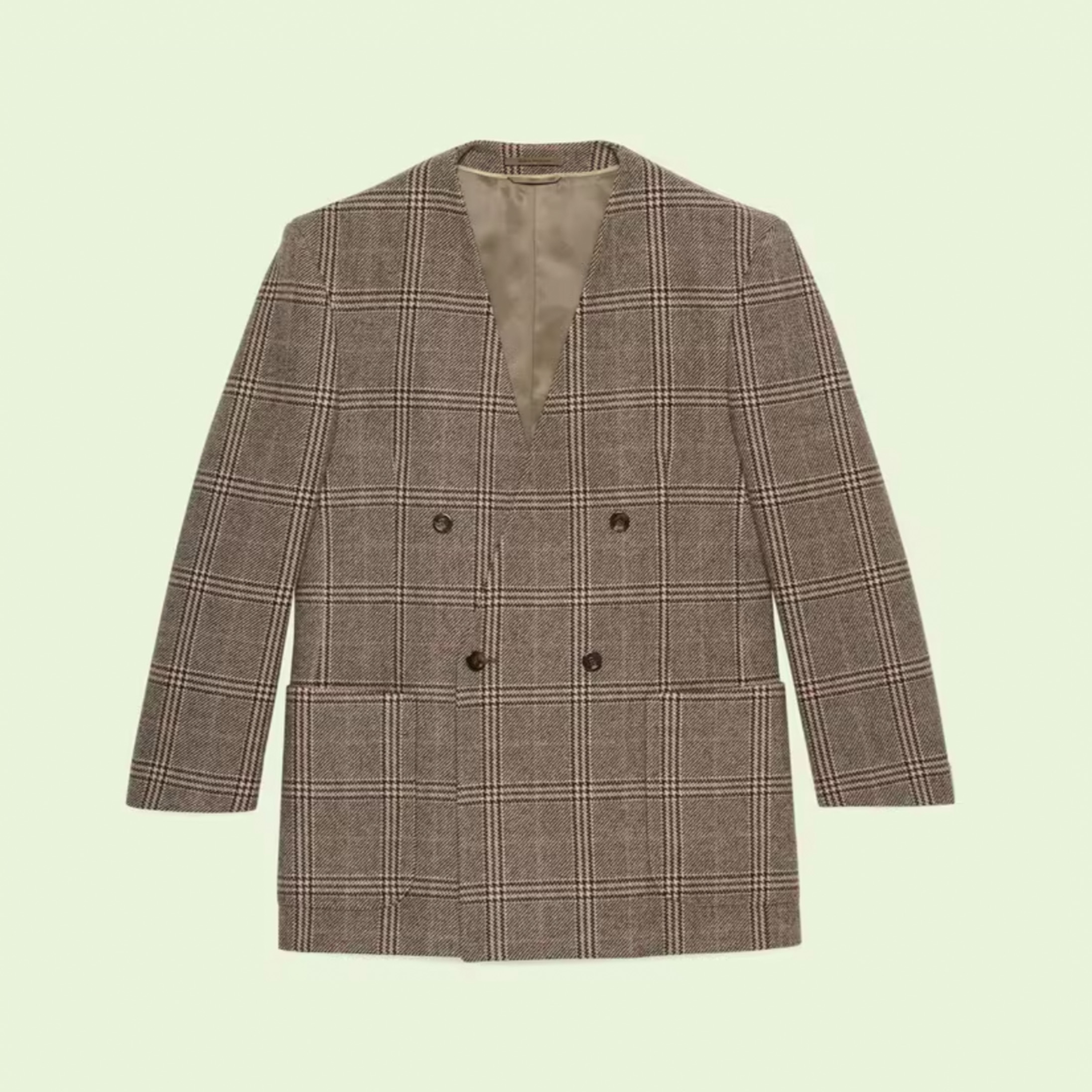 Gucci Prince of Wales wool Double-Breasted Jacket