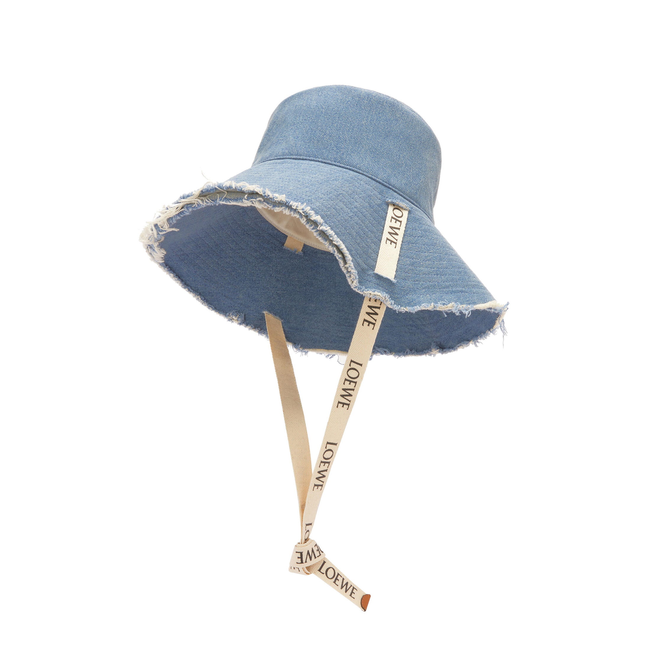Loewe Frayed fisherman hat in denim and calfskin