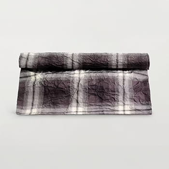 COS Folded Oversized Clutch Bag in Burgundy/Checked 