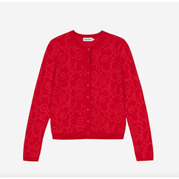 Marimekko RWS Mutka Mini Piirto Unikko Knitted Cardigan 