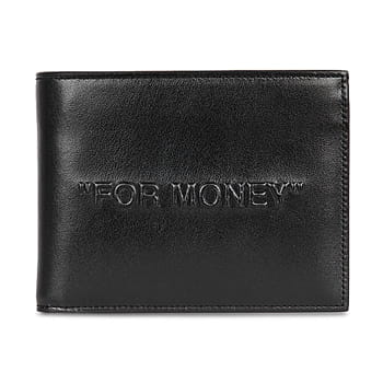 Off-White Black Debossed Leather Wallet available at Harvey Nichols
