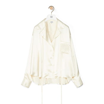 LOEWE Anagram Pyjama Blouse in Satin
