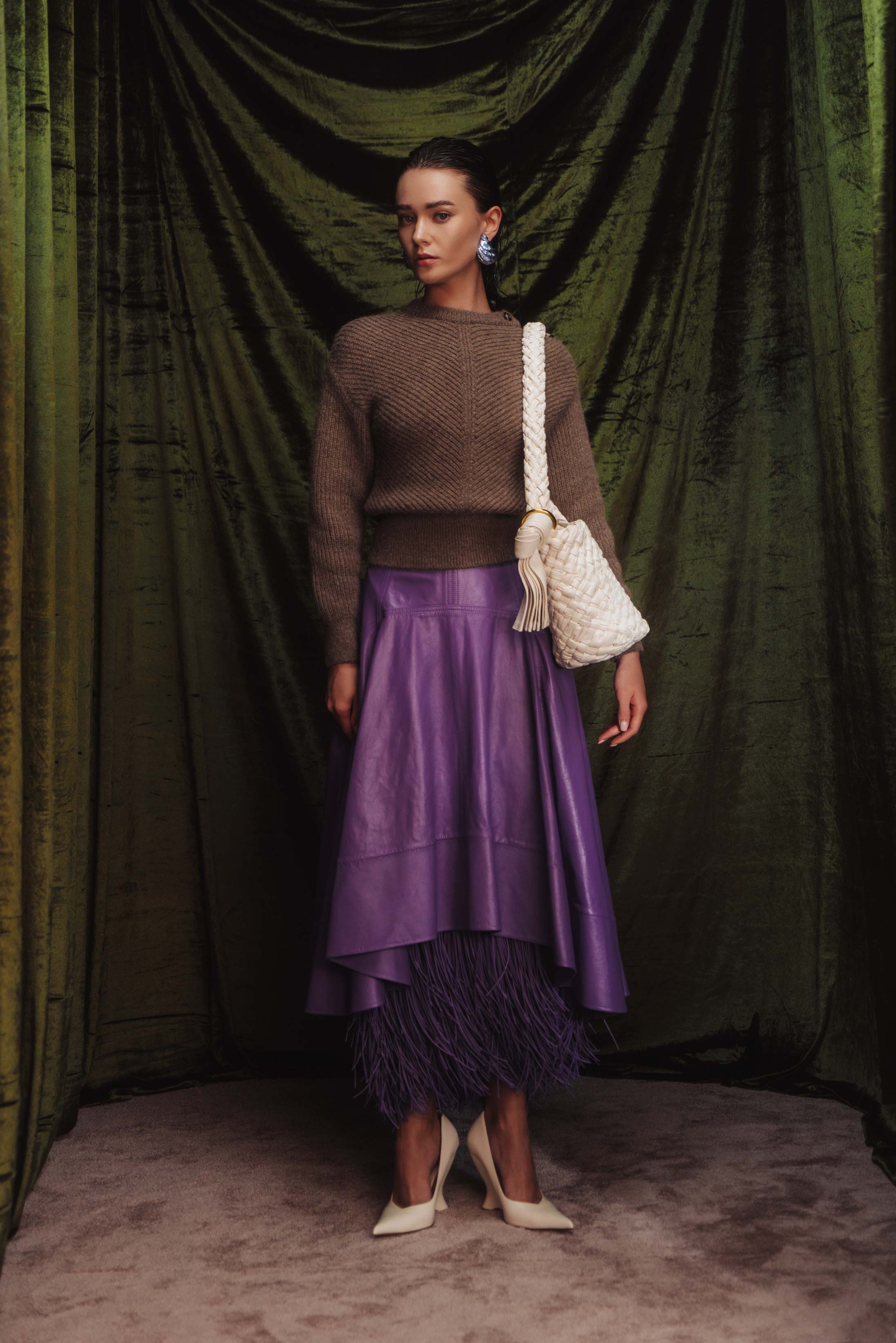 A model poses in Bottega Veneta at Pacific Place