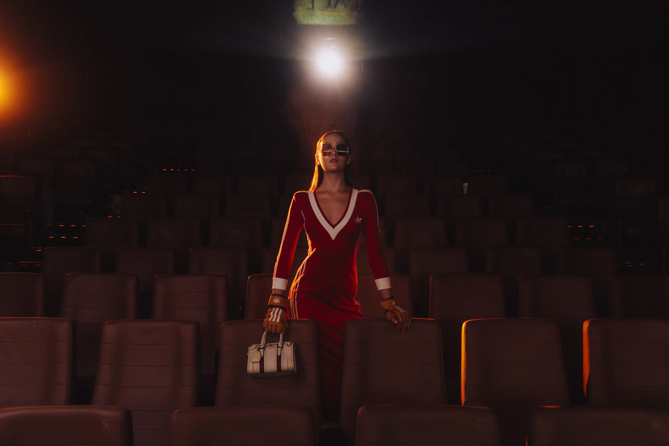 A model poses in Gucci at Pacific Place