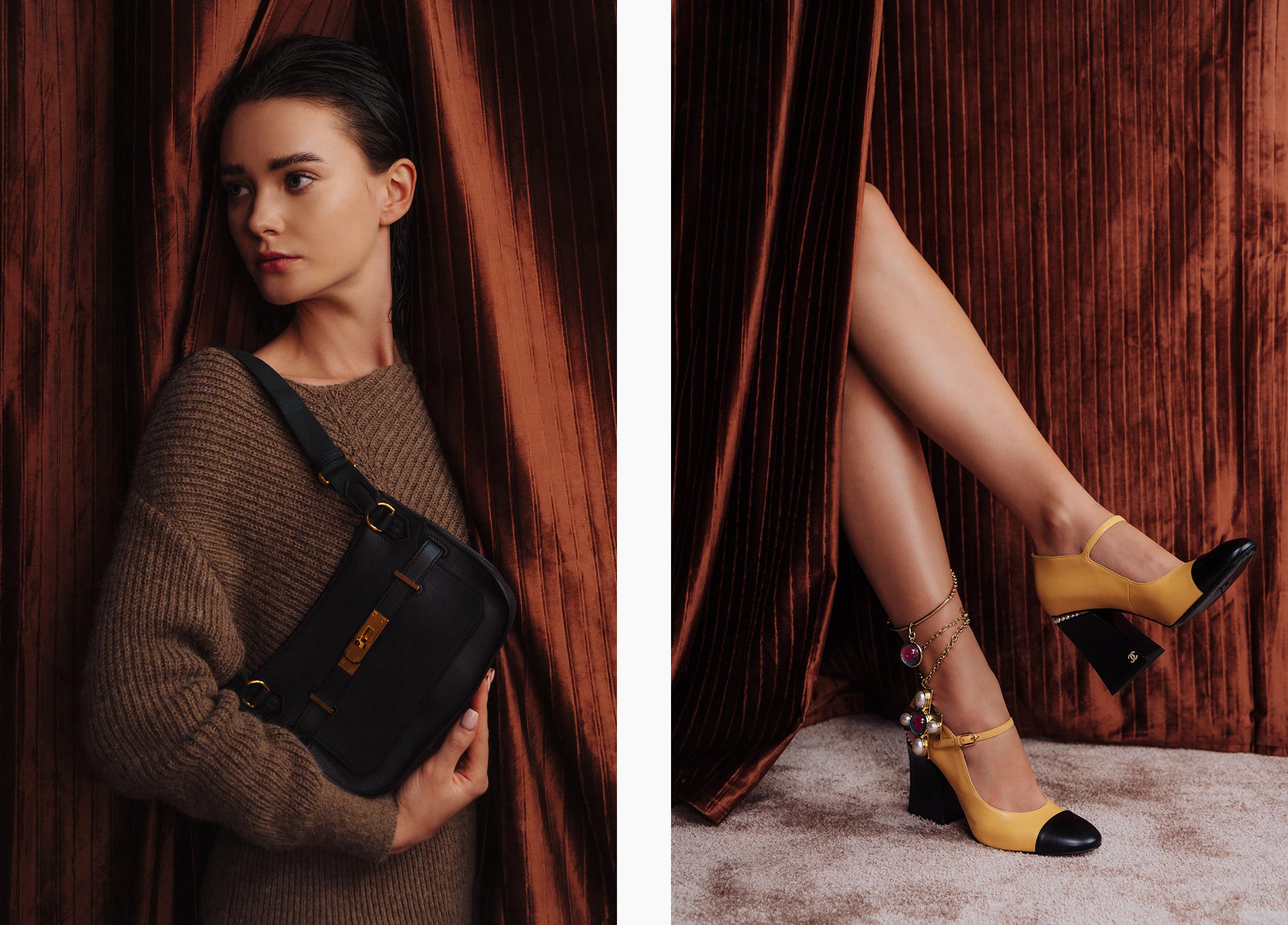 Models pose in Bottega Veneta, Hermès and Chanel at Pacific Place