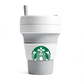 Starbucks 16oz Stojo + Starbucks Dove Collapsible Cup