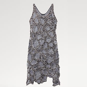 Louis Vuitton Sheer Detail Beaded Mini Tank Dress