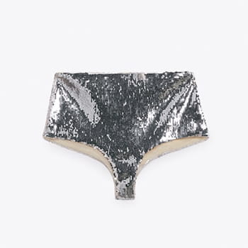 Zara Sequinned Culotte Shorts