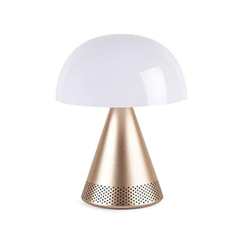  Lexon MINA L AUDIO Portable LED lamp in Gold available at Lane Crawford Home