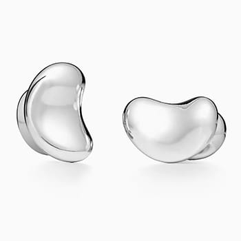 Tiffany & Co. Elsa Peretti Bean Design Cuff Links in Sterling Silver
