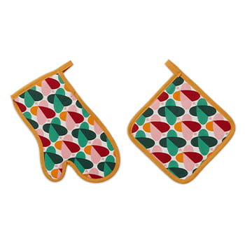 La DoubleJ Farfalle Butterfly Print Oven Glove and Pot Holder available at Lane Crawford Home 