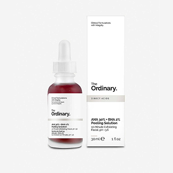 The Ordinary AHA 30% + BHA 2% Peeling Solution available at Harvey Nichols