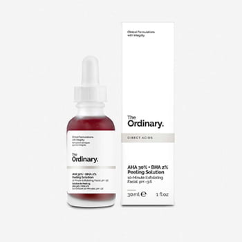 The Ordinary AHA 30% + BHA 2% Peeling Solution available at Harvey Nichols