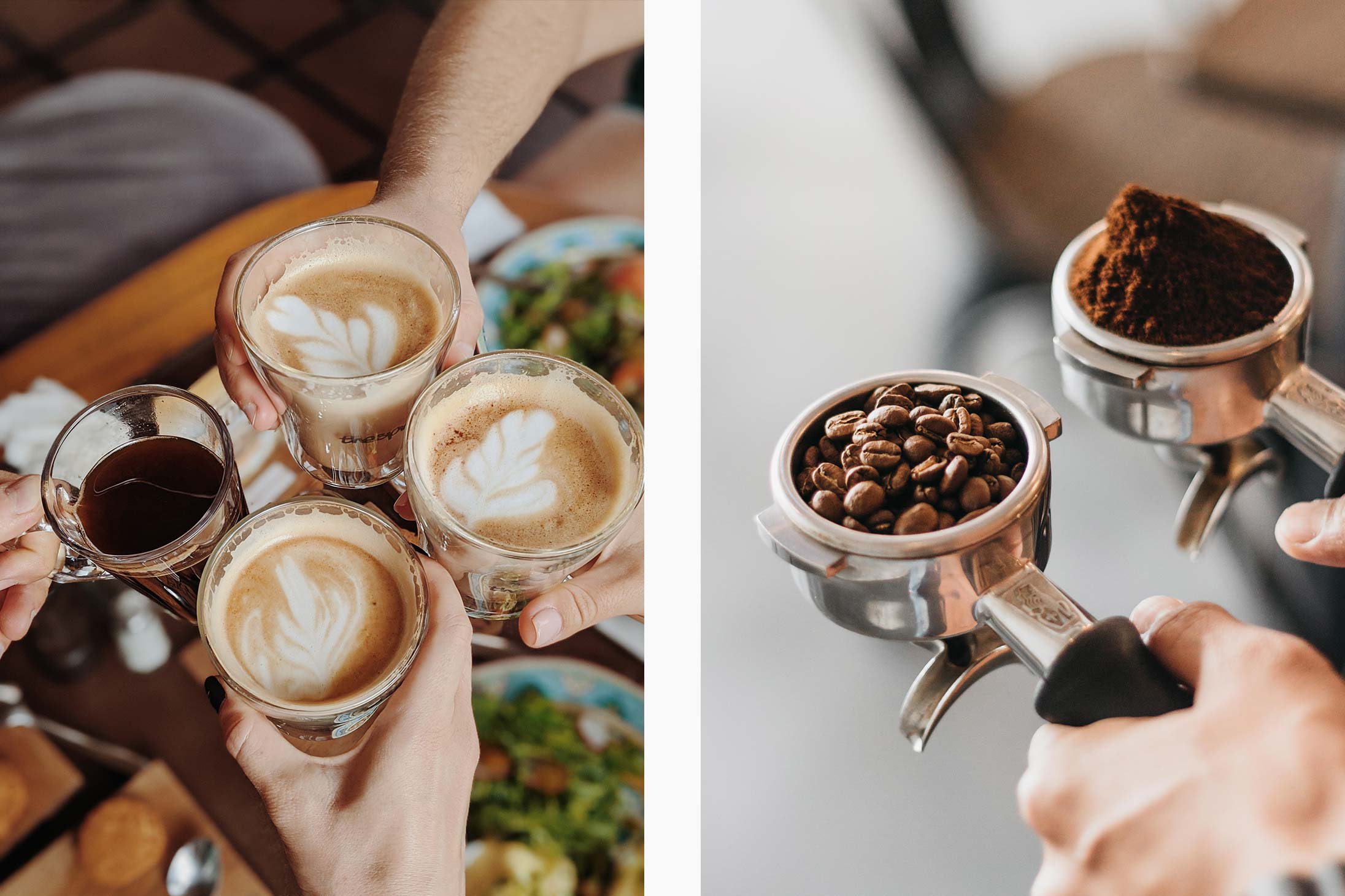 A selection of coffee beans and fresh coffee available at Starbucks Reserve Pacific Place