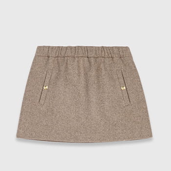 Maje Short Wool Blend Skirt