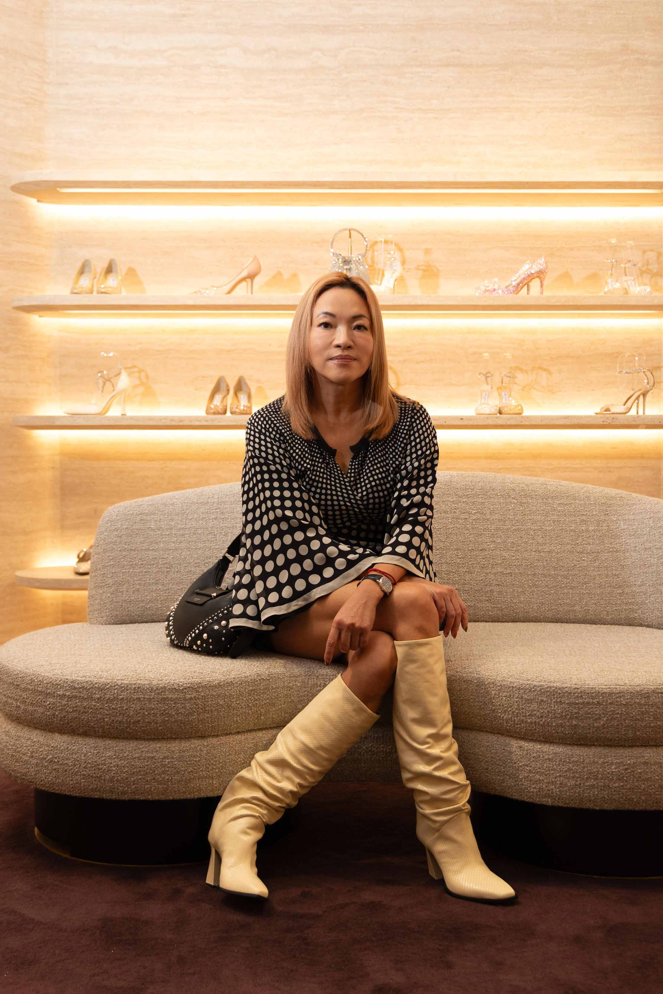 Jimmy Choo Asia Pacific President Elaine Yin at the Pacific Place store