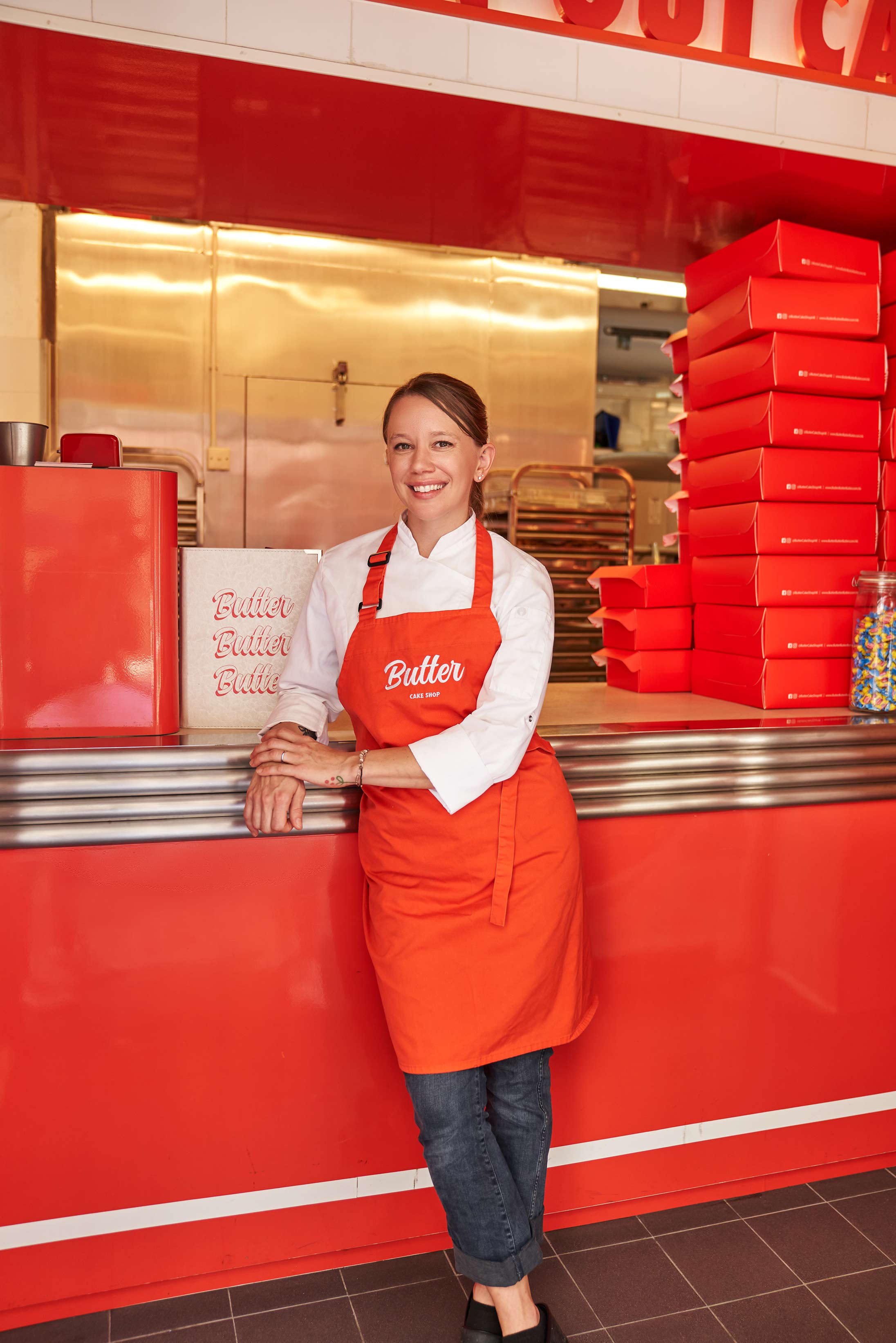 Black Sheep Restaurant Group's Pastry Chef Karys Plaxe stands in front of Butter