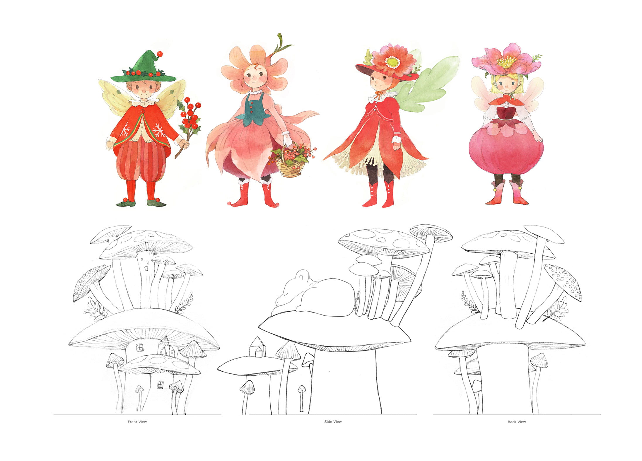 Pacific Place Christmas characters by Korean artist and illustrator Kim Minji