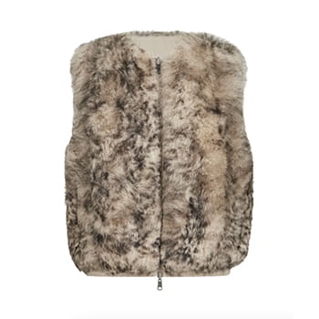 Brunello Cucinelli Lynx-Effect Shearling Reversible Vest