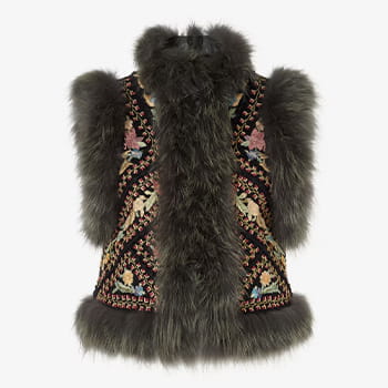 Fendi Multicoloured Embroidered Tulle Gilet