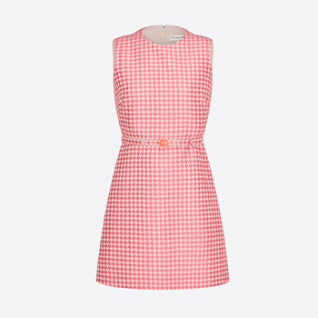 Dior Micro Houndstooth Motif Short Dress