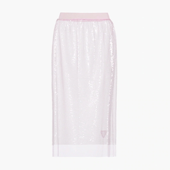 Prada Sequin Tulle Midi Skirt