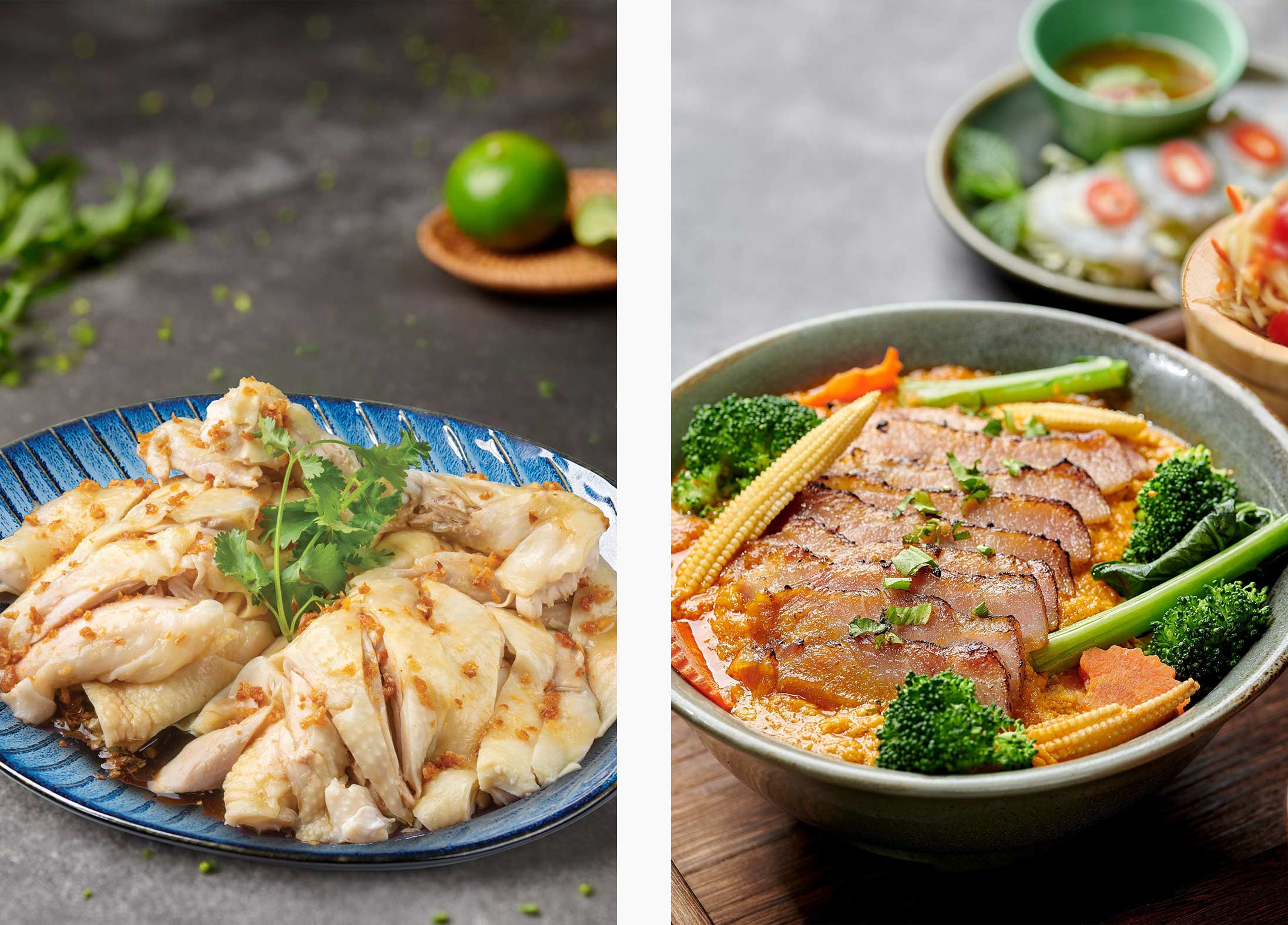 Dishes at Apinara Thai Cuisine & Bar