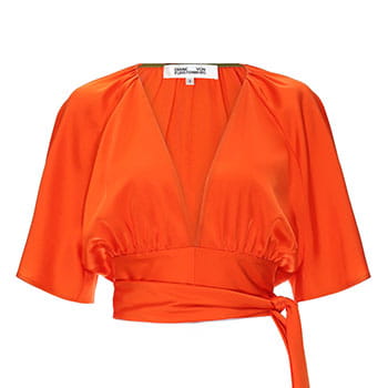 Diane von Furstenberg Skil Wrap Shirt