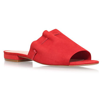 Kurt Geiger Opal Red Suede Flats