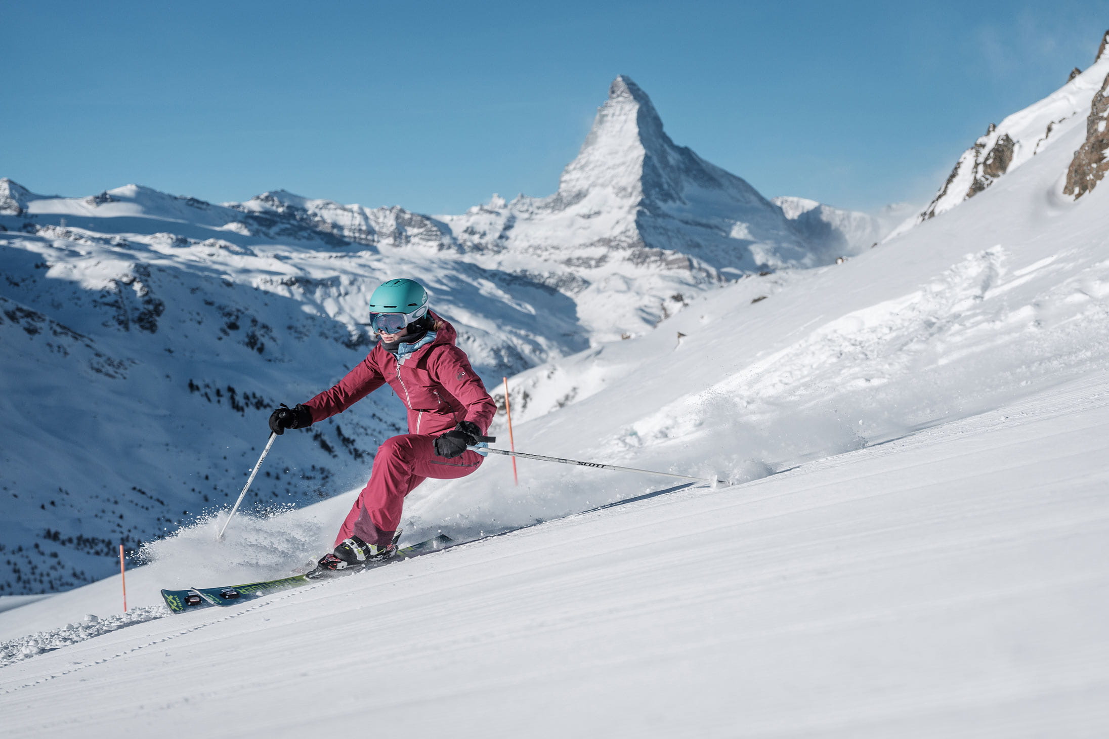 Skiing on the Matterhorn. Image by Pascal Gertschen