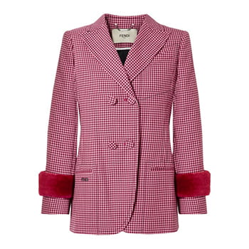 Fendi Red Wool Jacket