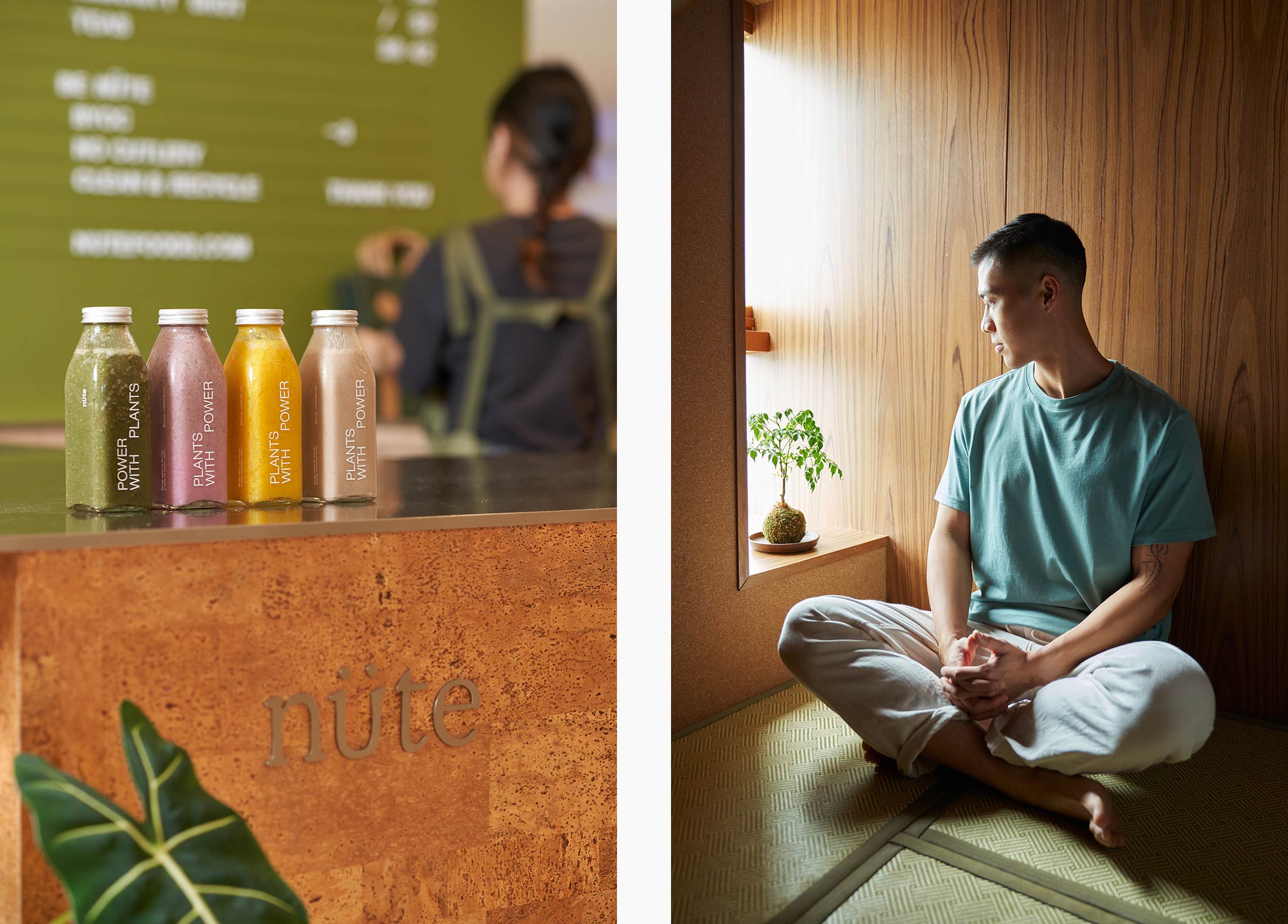 Some of nüte's products and founder Cheman Cheung