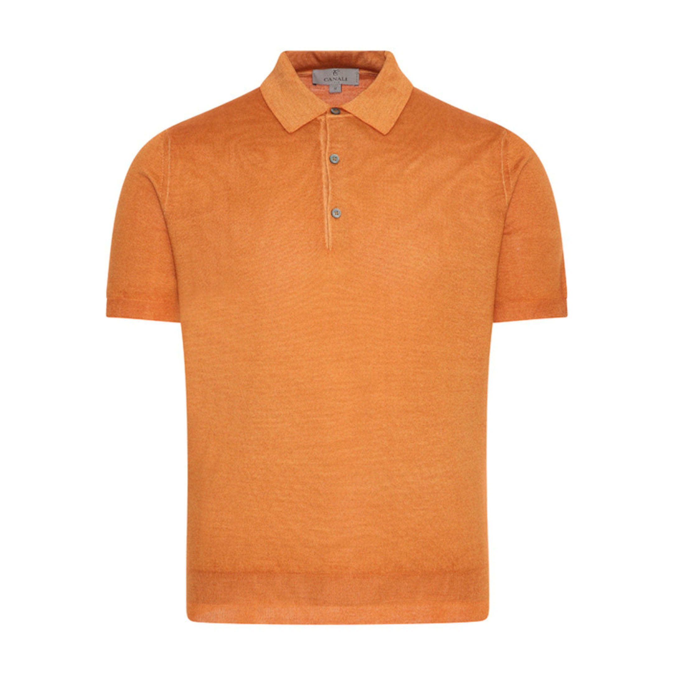 Canali Knitted Polo in Wool-Silk Blend