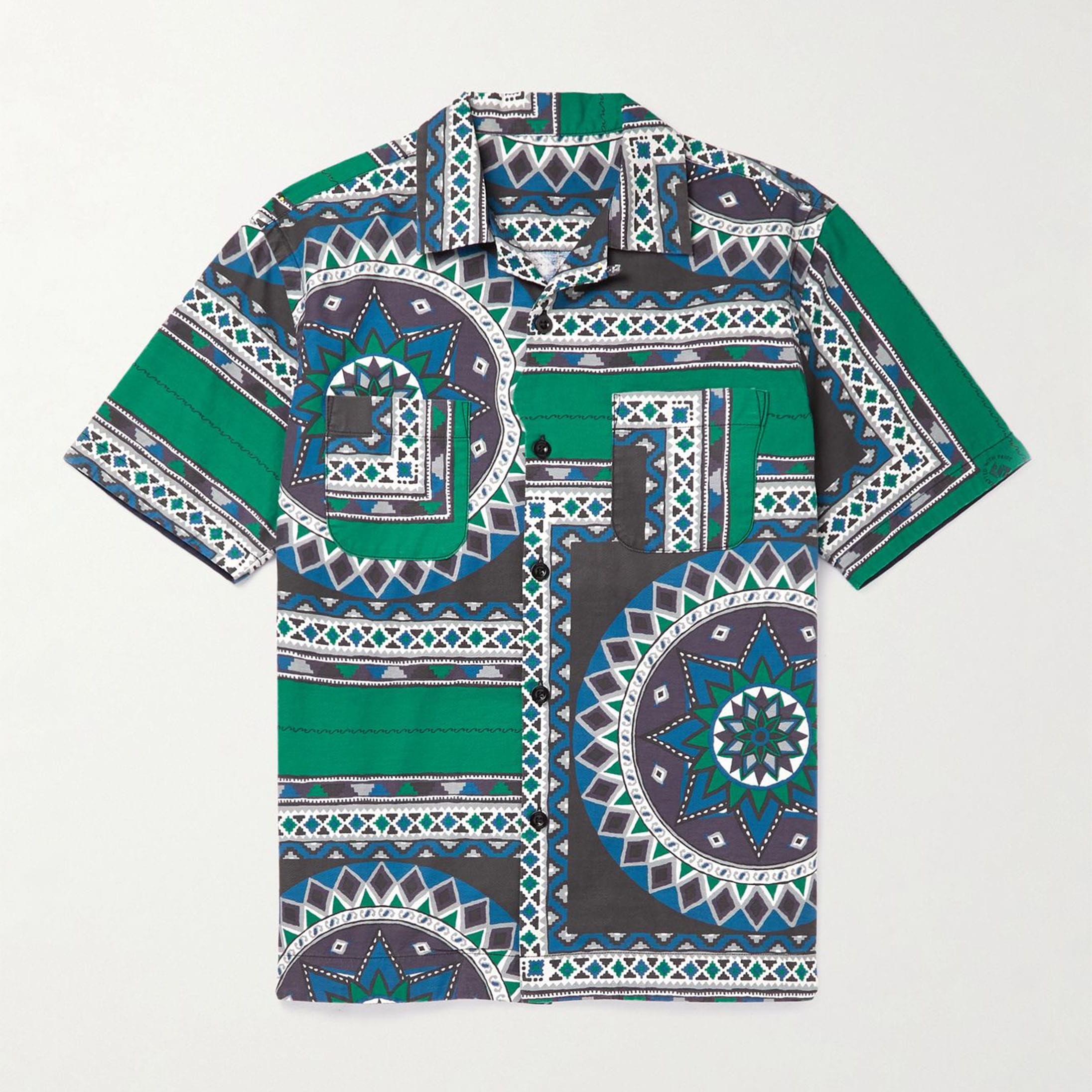 Sacai Camp-Collar Bandana Print Shirt available at Joyce