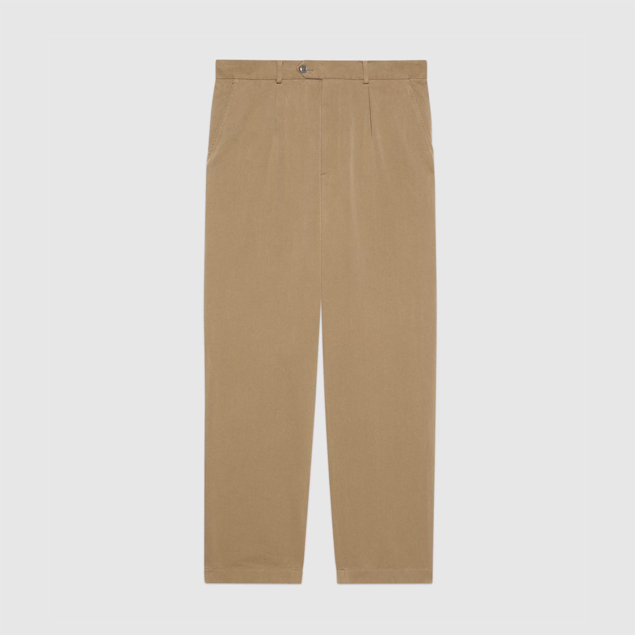 Gucci Cotton Trousers With Interlocking G Patch 