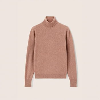Loro Piana Loro Cashmere Turtleneck in Red Sand Mel
