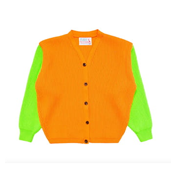 Garbstone The English Difference Neon Beacon Cardigan Orange