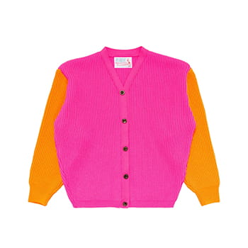 Garbstone The English Difference Neon Beacon Cardigan Pink