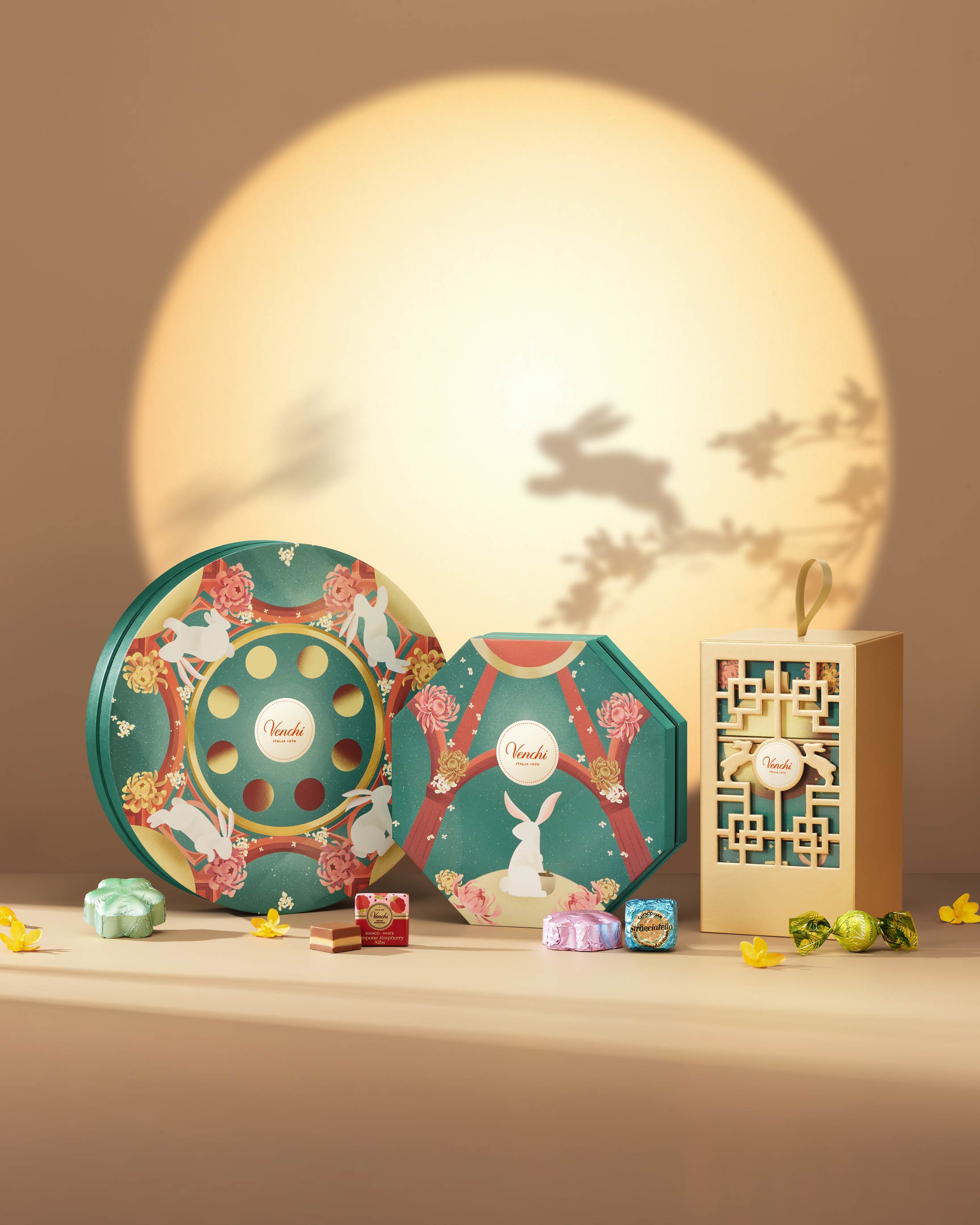 Octagon mooncake box from Venchi Pacific Place