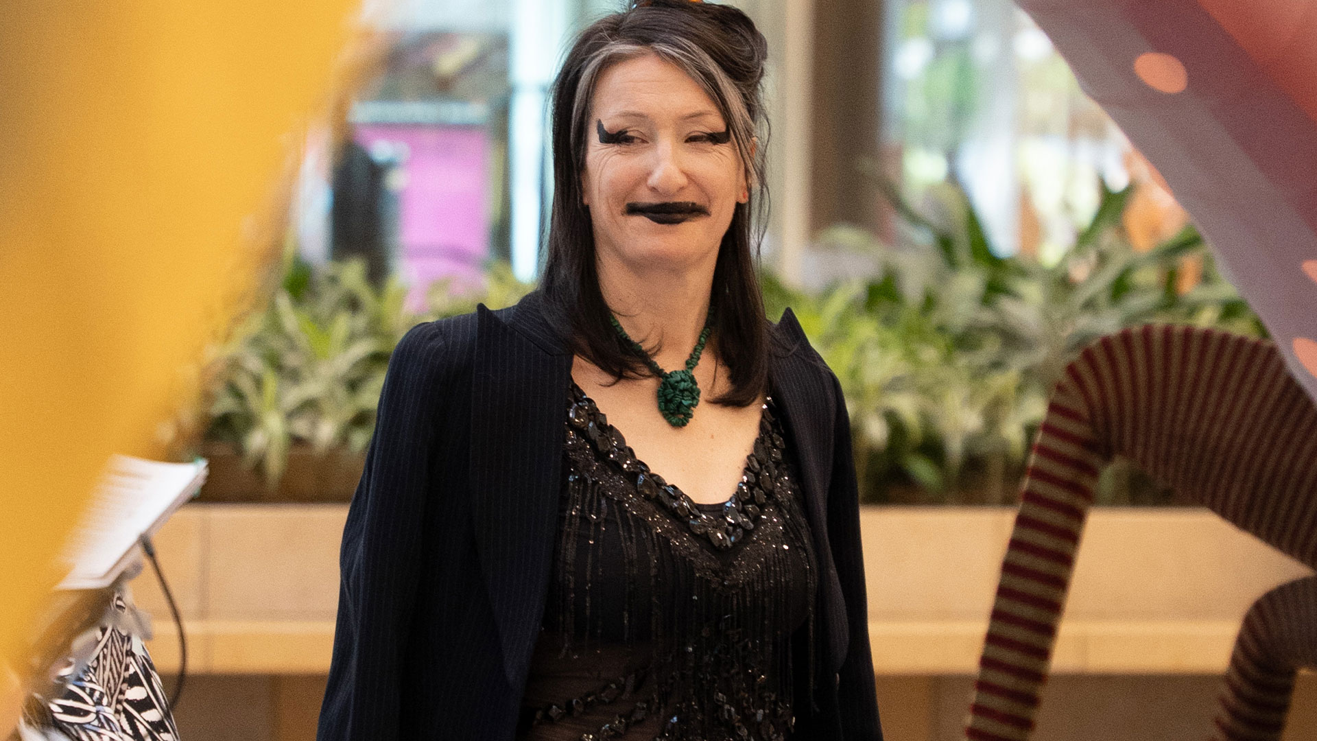 Artist Monster Chetwynd at her installation at Pacific Place