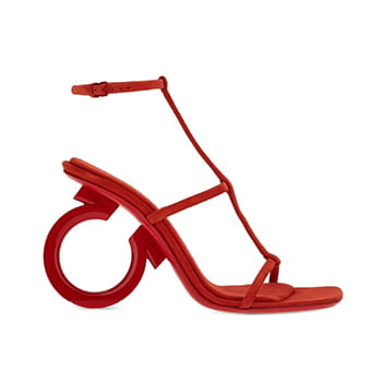 Ferragamo Elina Logo-Detailed Suede Sandals